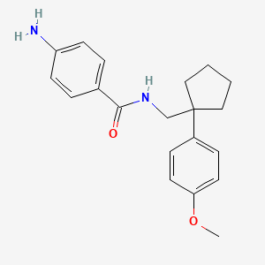molecular formula C20H24N2O2 B5716920 4-amino-N-{[1-(4-methoxyphenyl)cyclopentyl]methyl}benzamide 