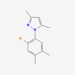 molecular formula C13H15BrN2 B5716935 1-(2-bromo-4,5-dimethylphenyl)-3,5-dimethyl-1H-pyrazole 
