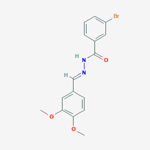 molecular formula C16H15BrN2O3 B5716938 3-bromo-N'-(3,4-dimethoxybenzylidene)benzohydrazide 