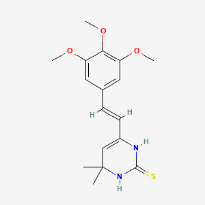 molecular formula C17H22N2O3S B5716950 4,4-dimethyl-6-[2-(3,4,5-trimethoxyphenyl)vinyl]-3,4-dihydro-2(1H)-pyrimidinethione 