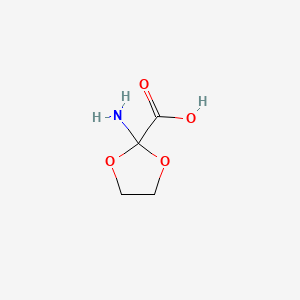 molecular formula C4H7NO4 B571697 2-Amino-1,3-dioxolane-2-carboxylic acid CAS No. 117769-23-0