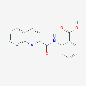 molecular formula C17H12N2O3 B5716975 2-[(2-quinolinylcarbonyl)amino]benzoic acid CAS No. 6004-20-2