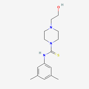 molecular formula C15H23N3OS B5716983 N-(3,5-dimethylphenyl)-4-(2-hydroxyethyl)-1-piperazinecarbothioamide 