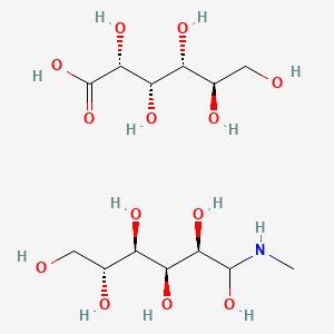 molecular formula C13H29NO13 B571700 (2R,3S,4R,5R)-1-(methylamino)hexane-1,2,3,4,5,6-hexol;(2R,3S,4R,5R)-2,3,4,5,6-pentahydroxyhexanoic acid CAS No. 114031-22-0