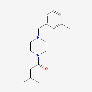1-(3-methylbenzyl)-4-(3-methylbutanoyl)piperazine