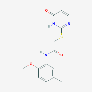 molecular formula C14H15N3O3S B5717010 N-(2-methoxy-5-methylphenyl)-2-[(6-oxo-1,6-dihydropyrimidin-2-yl)thio]acetamide 