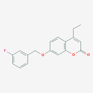 molecular formula C18H15FO3 B5717063 4-ethyl-7-[(3-fluorobenzyl)oxy]-2H-chromen-2-one 