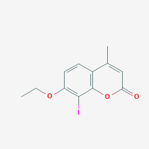 molecular formula C12H11IO3 B5717085 7-ethoxy-8-iodo-4-methyl-2H-chromen-2-one 