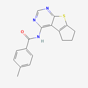 molecular formula C17H15N3OS B5717092 N-(6,7-dihydro-5H-cyclopenta[4,5]thieno[2,3-d]pyrimidin-4-yl)-4-methylbenzamide 