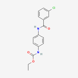 molecular formula C16H15ClN2O3 B5717099 ethyl {4-[(3-chlorobenzoyl)amino]phenyl}carbamate 