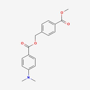 molecular formula C18H19NO4 B5717114 4-(methoxycarbonyl)benzyl 4-(dimethylamino)benzoate 
