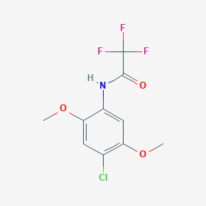 molecular formula C10H9ClF3NO3 B5717120 N-(4-chloro-2,5-dimethoxyphenyl)-2,2,2-trifluoroacetamide 