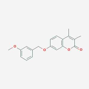 molecular formula C19H18O4 B5717127 7-[(3-methoxybenzyl)oxy]-3,4-dimethyl-2H-chromen-2-one 