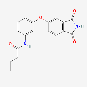 molecular formula C18H16N2O4 B5717128 N-{3-[(1,3-dioxo-2,3-dihydro-1H-isoindol-5-yl)oxy]phenyl}butanamide 
