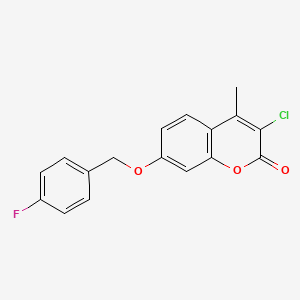 molecular formula C17H12ClFO3 B5717137 3-chloro-7-[(4-fluorobenzyl)oxy]-4-methyl-2H-chromen-2-one 