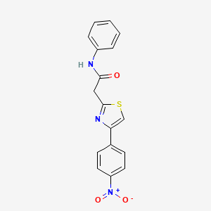 molecular formula C17H13N3O3S B5717142 2-[4-(4-nitrophenyl)-1,3-thiazol-2-yl]-N-phenylacetamide 