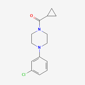 molecular formula C14H17ClN2O B5717204 1-(3-chlorophenyl)-4-(cyclopropylcarbonyl)piperazine 