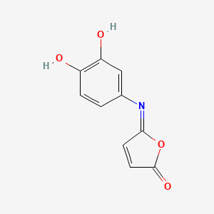 molecular formula C10H7NO4 B571721 5-((3,4-Dihydroxyphenyl)imino)furan-2(5H)-one CAS No. 112798-63-7