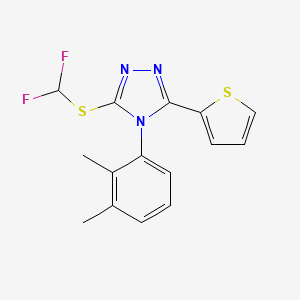 molecular formula C15H13F2N3S2 B5717227 3-[(difluoromethyl)thio]-4-(2,3-dimethylphenyl)-5-(2-thienyl)-4H-1,2,4-triazole 