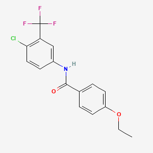 molecular formula C16H13ClF3NO2 B5717234 N-[4-chloro-3-(trifluoromethyl)phenyl]-4-ethoxybenzamide 