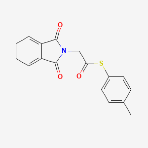 molecular formula C17H13NO3S B5717238 S-(4-methylphenyl) (1,3-dioxo-1,3-dihydro-2H-isoindol-2-yl)ethanethioate 