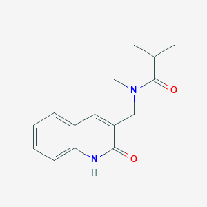 molecular formula C15H18N2O2 B5717242 N-[(2-hydroxy-3-quinolinyl)methyl]-N,2-dimethylpropanamide 