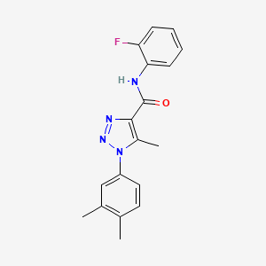 molecular formula C18H17FN4O B5717262 1-(3,4-dimethylphenyl)-N-(2-fluorophenyl)-5-methyl-1H-1,2,3-triazole-4-carboxamide 