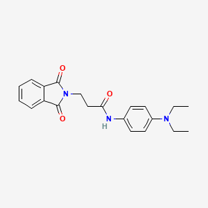 molecular formula C21H23N3O3 B5717270 N-[4-(diethylamino)phenyl]-3-(1,3-dioxo-1,3-dihydro-2H-isoindol-2-yl)propanamide 