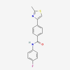 N-(4-fluorophenyl)-4-(2-methyl-1,3-thiazol-4-yl)benzamide