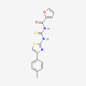 molecular formula C16H13N3O2S2 B5717297 N-({[4-(4-methylphenyl)-1,3-thiazol-2-yl]amino}carbonothioyl)-2-furamide 