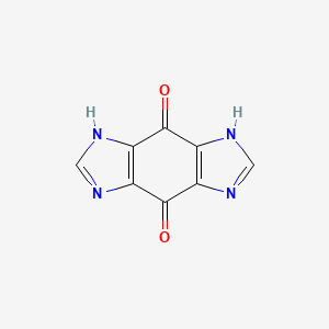 molecular formula C8H4N4O2 B571730 Benzo[1,2-d:4,5-d']diimidazole-4,8(1H,5H)-dione(9CI) CAS No. 111886-16-9