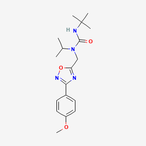 molecular formula C18H26N4O3 B5717310 N'-(tert-butyl)-N-isopropyl-N-{[3-(4-methoxyphenyl)-1,2,4-oxadiazol-5-yl]methyl}urea 