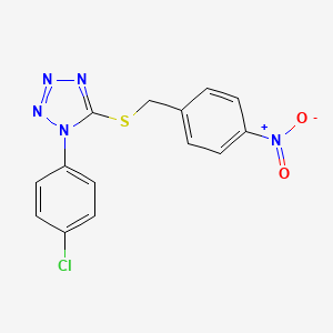molecular formula C14H10ClN5O2S B5717321 1-(4-chlorophenyl)-5-[(4-nitrobenzyl)thio]-1H-tetrazole 