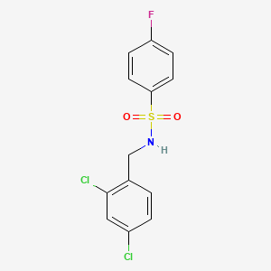 molecular formula C13H10Cl2FNO2S B5717348 N-(2,4-dichlorobenzyl)-4-fluorobenzenesulfonamide 