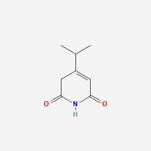 molecular formula C8H11NO2 B571736 2,6(1H,3H)-Pyridinedione, 4-(1-methylethyl)- CAS No. 114723-26-1