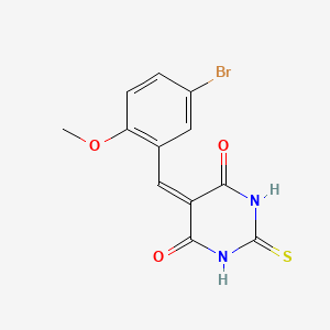molecular formula C12H9BrN2O3S B5717369 5-(5-bromo-2-methoxybenzylidene)-2-thioxodihydro-4,6(1H,5H)-pyrimidinedione 