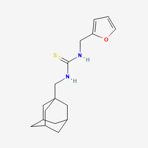 molecular formula C17H24N2OS B5717372 N-(1-adamantylmethyl)-N'-(2-furylmethyl)thiourea 