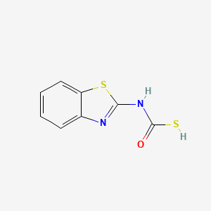 molecular formula C8H6N2OS2 B571738 Carbamothioic acid,2-benzothiazolyl- CAS No. 120210-19-7