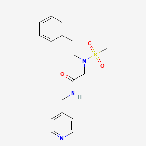 molecular formula C17H21N3O3S B5717380 N~2~-(methylsulfonyl)-N~2~-(2-phenylethyl)-N~1~-(4-pyridinylmethyl)glycinamide 