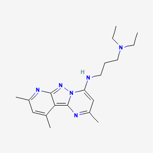 molecular formula C19H28N6 B5717420 N,N-diethyl-N'-(2,8,10-trimethylpyrido[2',3':3,4]pyrazolo[1,5-a]pyrimidin-4-yl)-1,3-propanediamine 