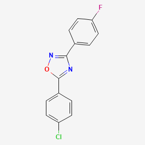 molecular formula C14H8ClFN2O B5717429 5-(4-chlorophenyl)-3-(4-fluorophenyl)-1,2,4-oxadiazole 