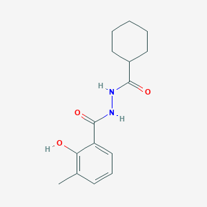 molecular formula C15H20N2O3 B5717461 N'-(cyclohexylcarbonyl)-2-hydroxy-3-methylbenzohydrazide 