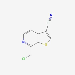 molecular formula C9H5ClN2S B571747 7-(Chloromethyl)thieno[2,3-c]pyridine-3-carbonitrile CAS No. 120010-10-8