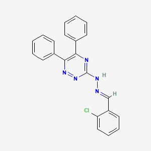 molecular formula C22H16ClN5 B5717476 2-chlorobenzaldehyde (5,6-diphenyl-1,2,4-triazin-3-yl)hydrazone 