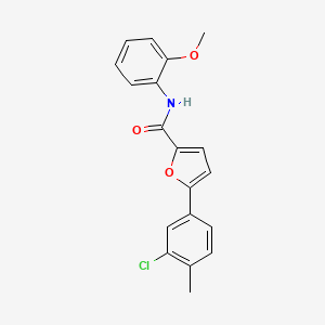 molecular formula C19H16ClNO3 B5717492 5-(3-chloro-4-methylphenyl)-N-(2-methoxyphenyl)-2-furamide 