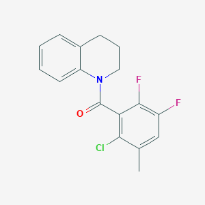 molecular formula C17H14ClF2NO B5717496 1-(2-chloro-5,6-difluoro-3-methylbenzoyl)-1,2,3,4-tetrahydroquinoline 