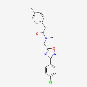 molecular formula C19H18ClN3O2 B5717519 N-{[3-(4-chlorophenyl)-1,2,4-oxadiazol-5-yl]methyl}-N-methyl-2-(4-methylphenyl)acetamide 