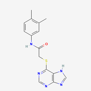 molecular formula C15H15N5OS B5717532 N-(3,4-dimethylphenyl)-2-(9H-purin-6-ylthio)acetamide 