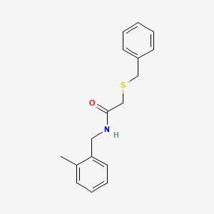 molecular formula C17H19NOS B5717534 2-(benzylthio)-N-(2-methylbenzyl)acetamide 
