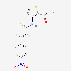 molecular formula C15H12N2O5S B5717542 methyl 3-{[3-(4-nitrophenyl)acryloyl]amino}-2-thiophenecarboxylate 